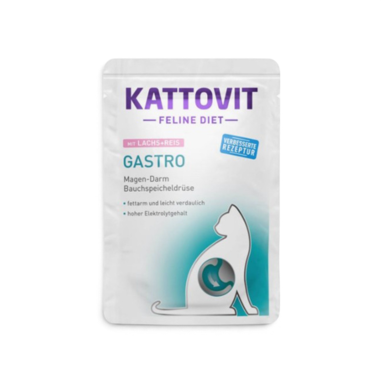 Kattovit Umido Gatto Gastro SALMONE e RISO busta 85g